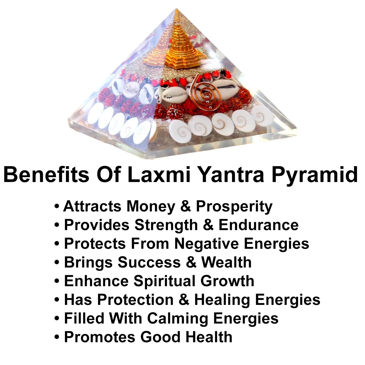 Crystal Wealth Gomati Chakra Shree Yantra Pyramid