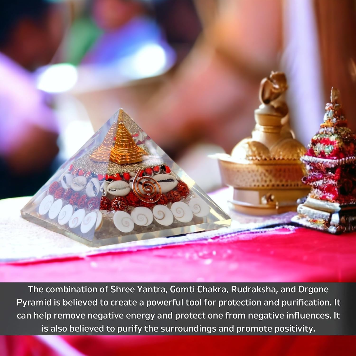 Crystal Wealth Gomati Chakra Shree Yantra Pyramid